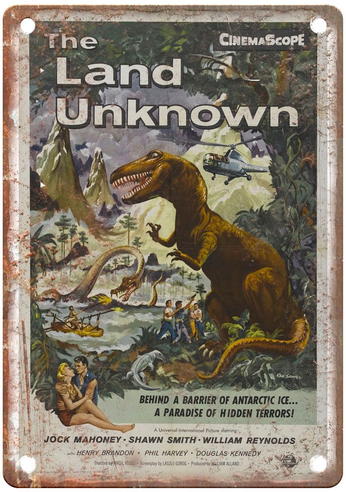 Land Unknown Vintage Movie Poster Old Retro Look Metal Sign