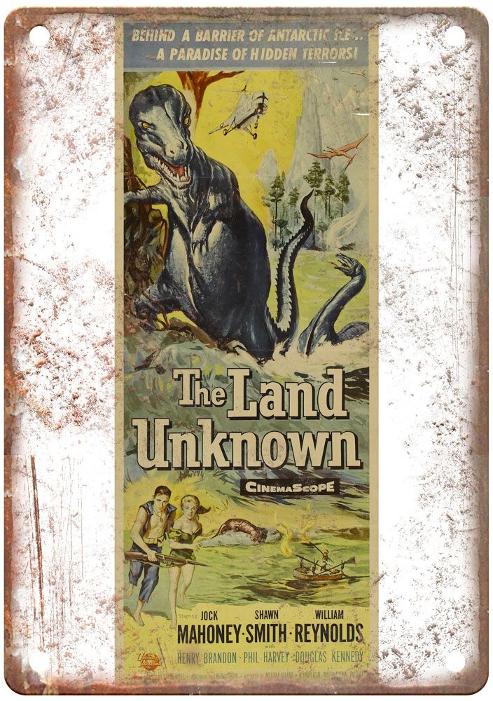 Land Unknown Vintage Movie Poster Old Retro Look Metal Sign