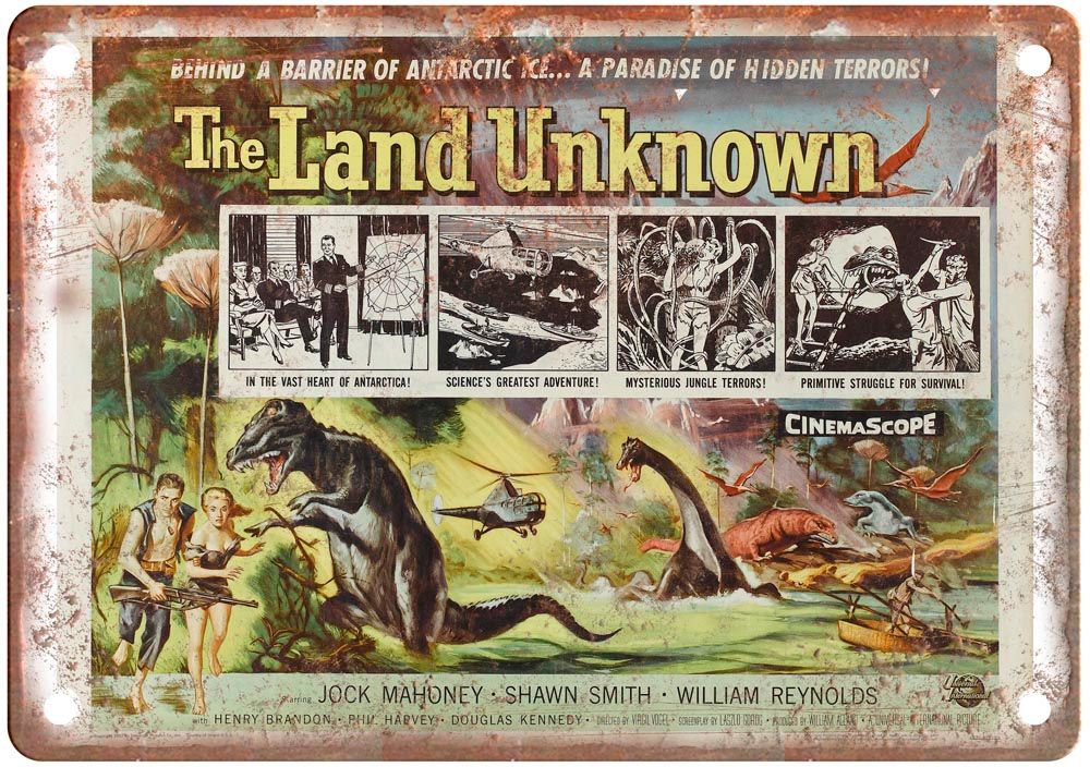 Land Unknown Vintage Movie Poster Old Retro Look Metal Sign