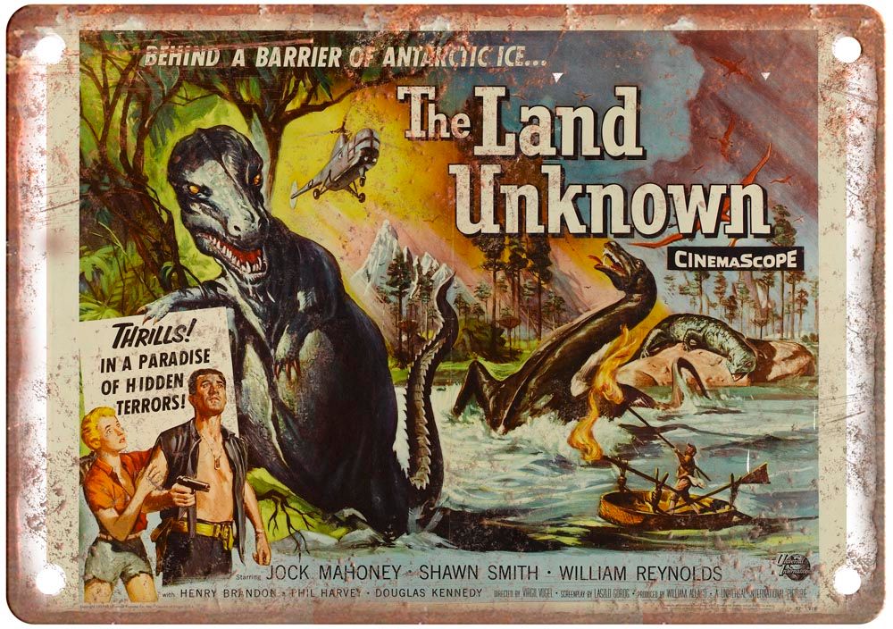 Land Unknown Vintage Movie Poster Old Retro Look Metal Sign