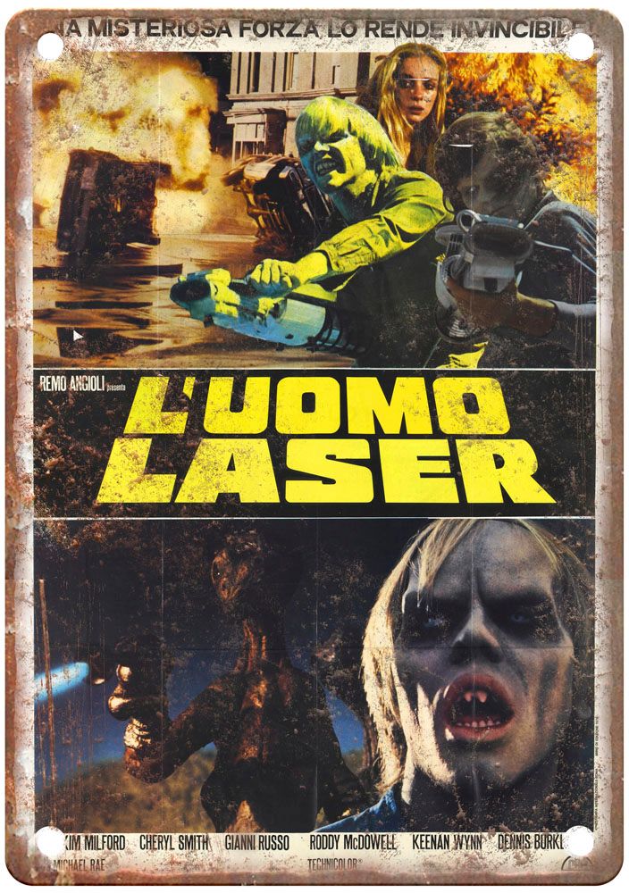 Laserblast Vintage Movie Poster Old Retro Look Metal Sign