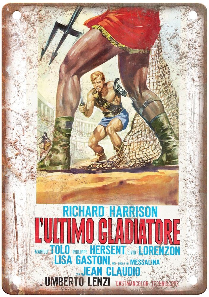 Last Gladiator Vintage Movie Poster Old Retro Look Metal Sign