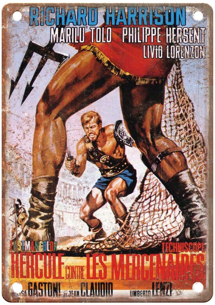 Last Gladiator Vintage Movie Poster Old Retro Look Metal Sign