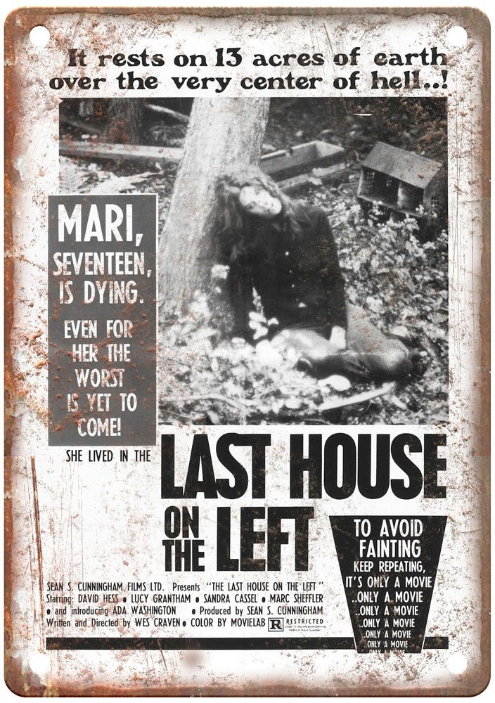 Last House On The Left Vintage Movie Poster Old Retro Look Metal Sign