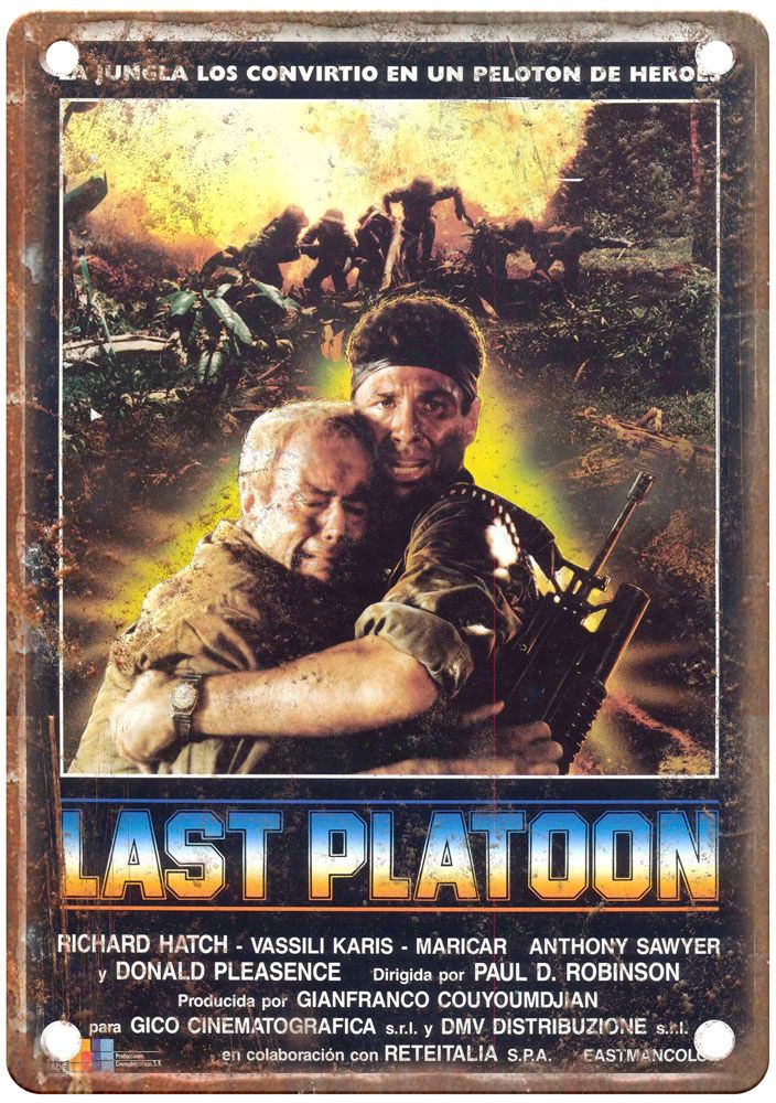 Last Platoon Vintage Movie Poster Old Retro Look Metal Sign