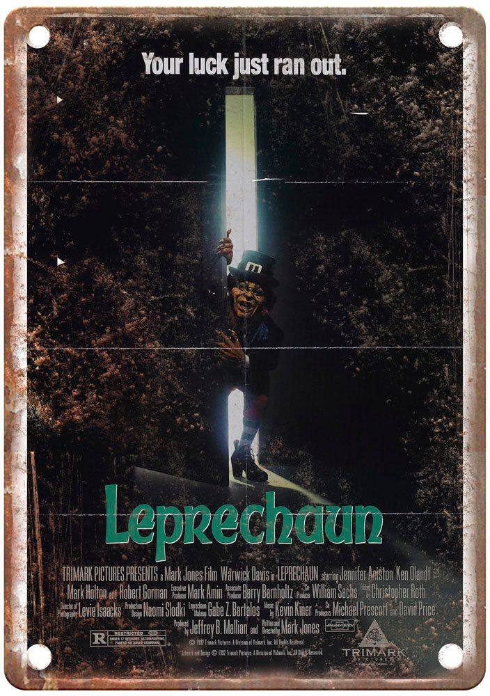 Leprechaun Vintage Movie Poster Old Retro Look Metal Sign