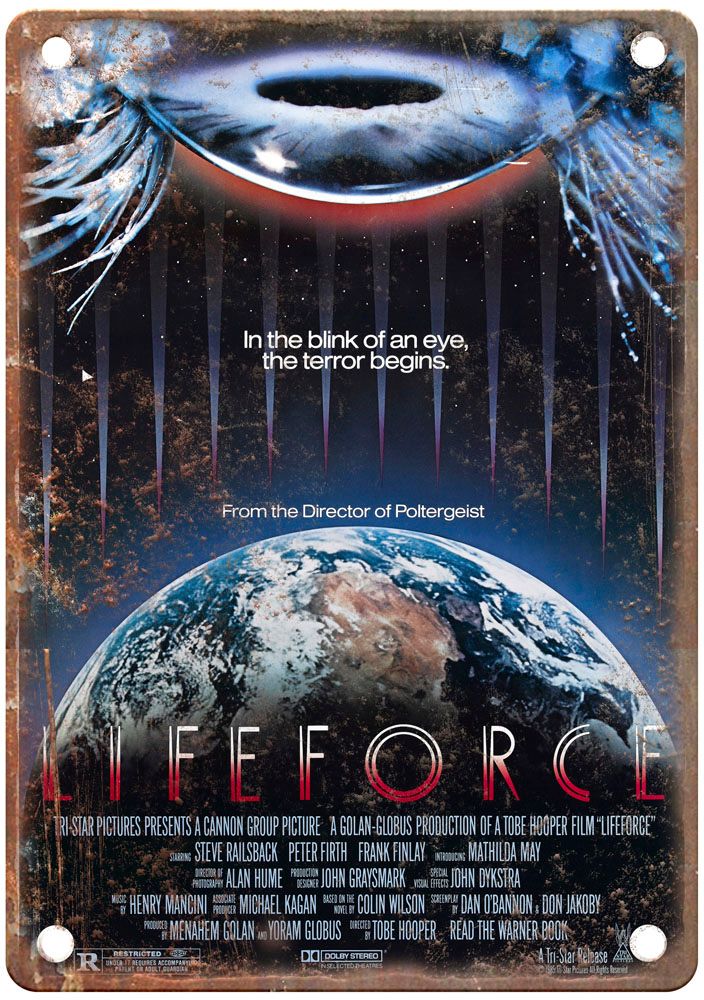 Lifeforce Vintage Movie Poster Old Retro Look Metal Sign