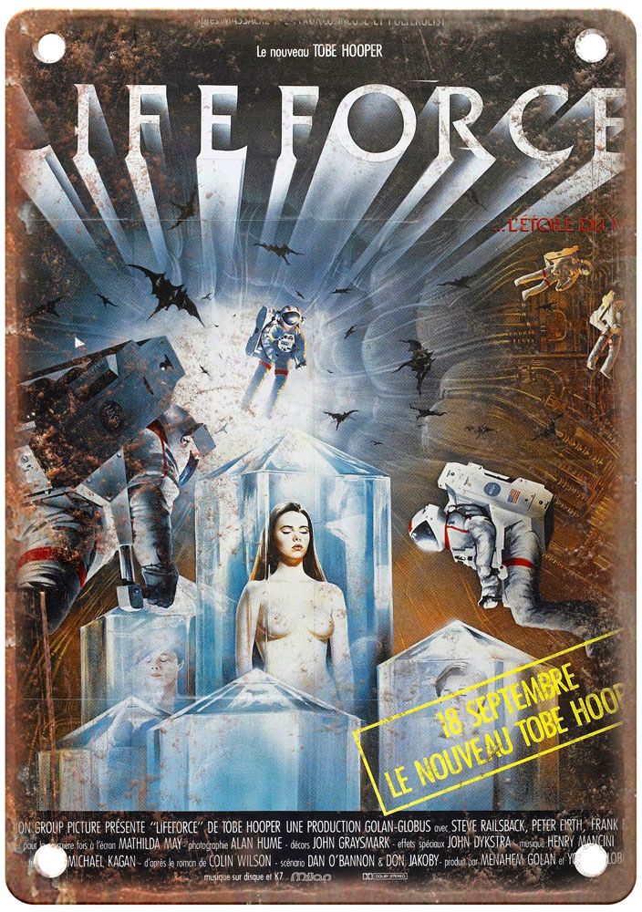 Lifeforce Vintage Movie Poster Old Retro Look Metal Sign