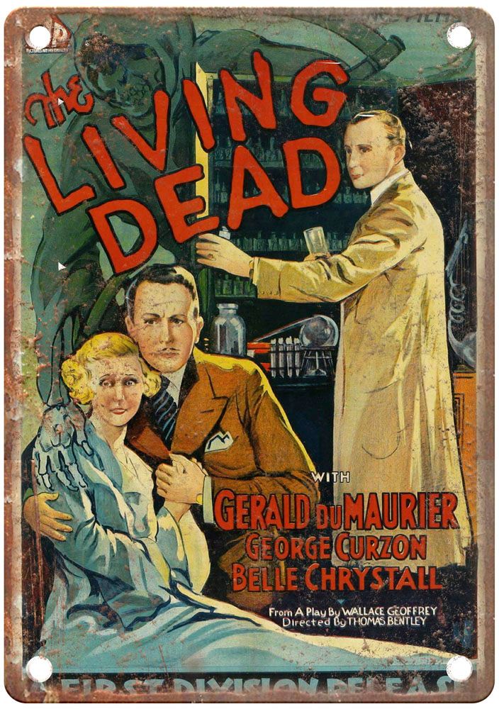 Living Dead 1934 Vintage Movie Poster Old Retro Look Metal Sign