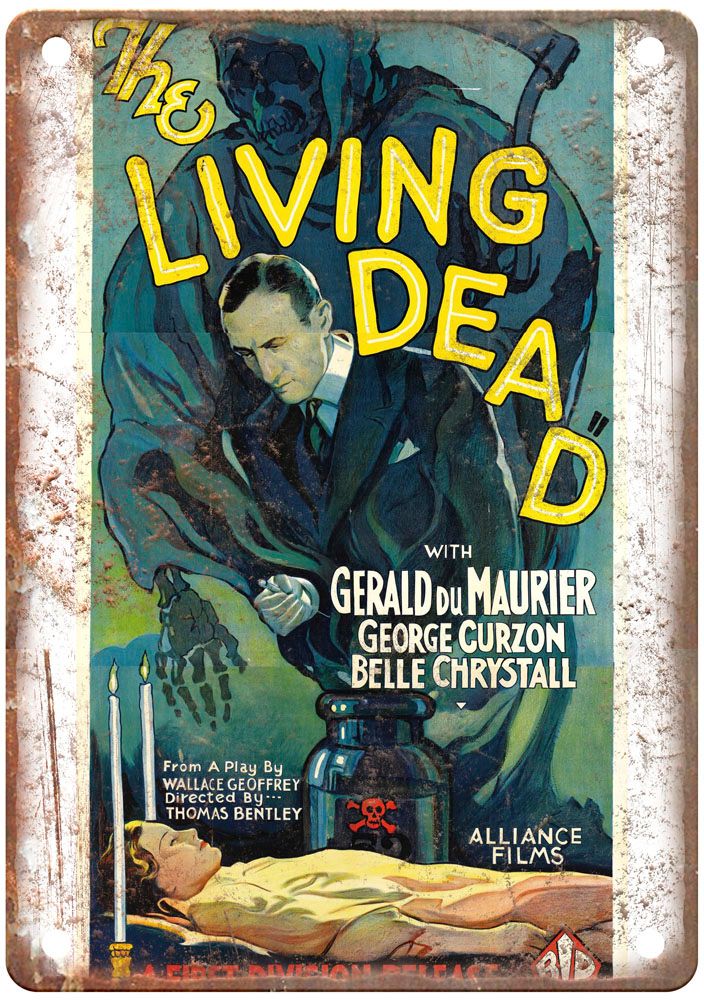 Living Dead 1934 Vintage Movie Poster Old Retro Look Metal Sign