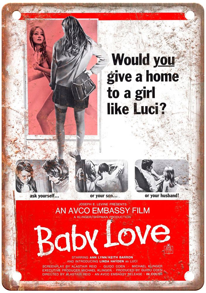 Baby Love Vintage Movie Poster Old Retro Look Metal Sign