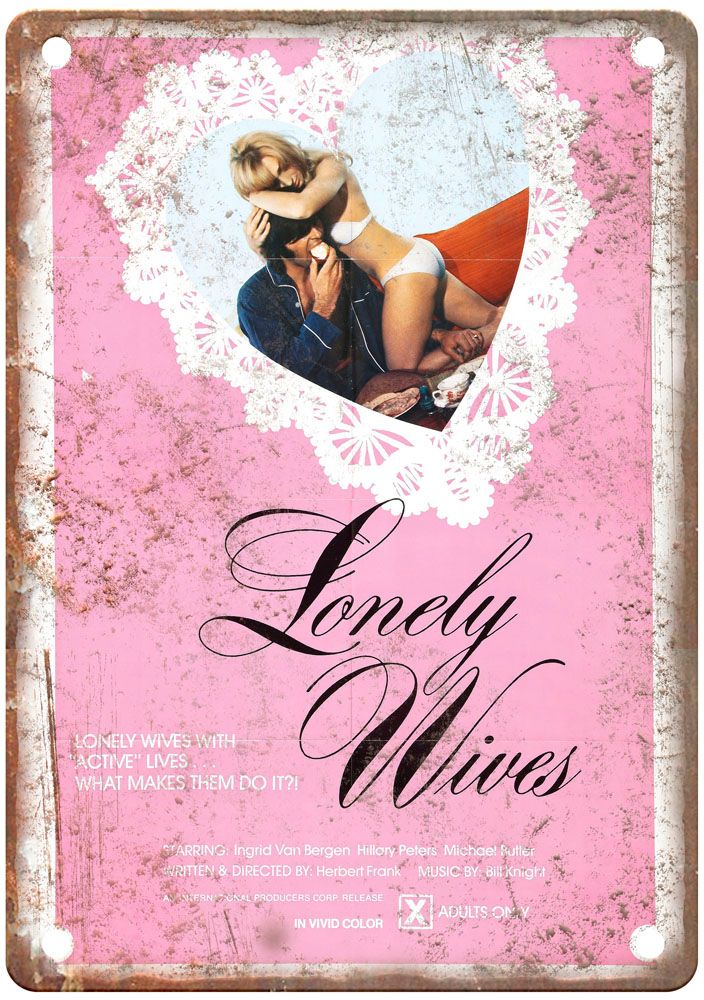 Lonely Wives Vintage Movie Poster Old Retro Look Metal Sign