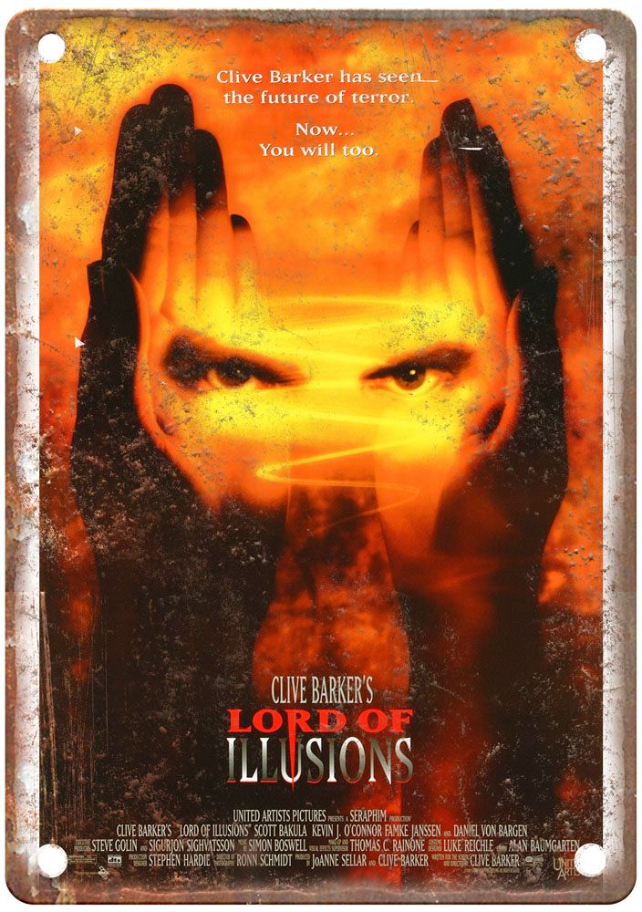 Lord Of Illusions Vintage Movie Poster Old Retro Look Metal Sign