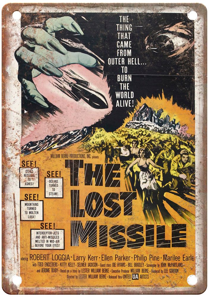 Lost Missile Vintage Movie Poster Old Retro Look Metal Sign