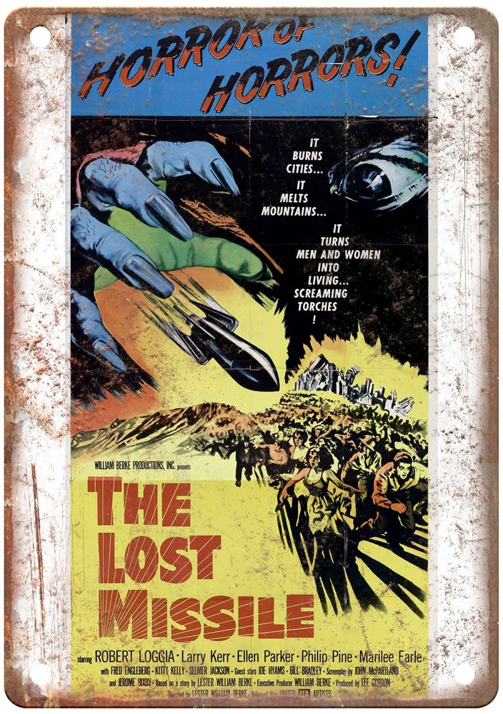 Lost Missile Vintage Movie Poster Old Retro Look Metal Sign