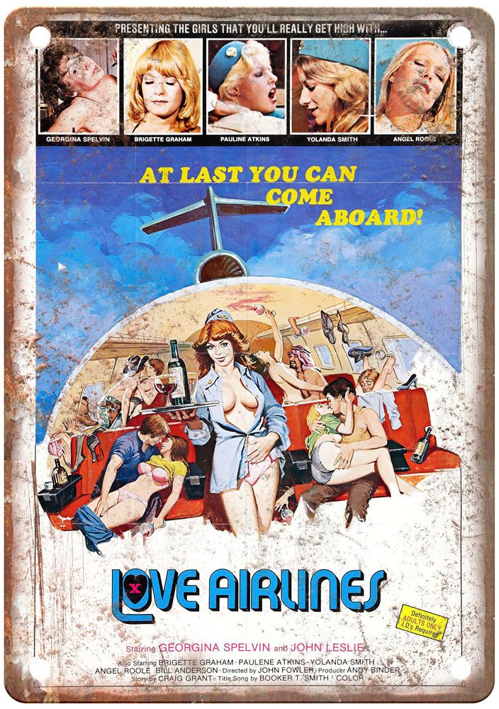 Love Airlines Vintage Movie Poster Old Retro Look Metal Sign