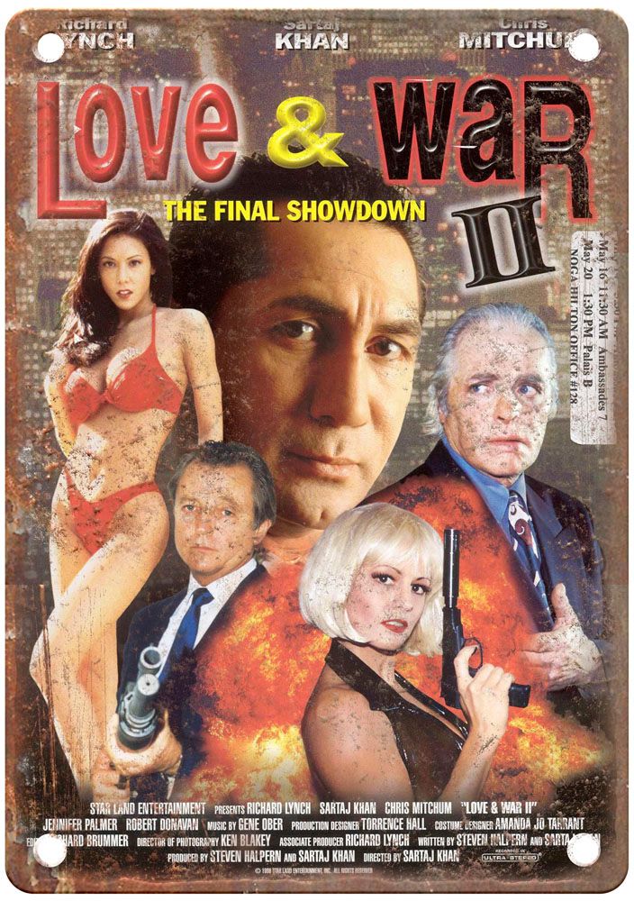 Love And War 2 Vintage Movie Poster Old Retro Look Metal Sign