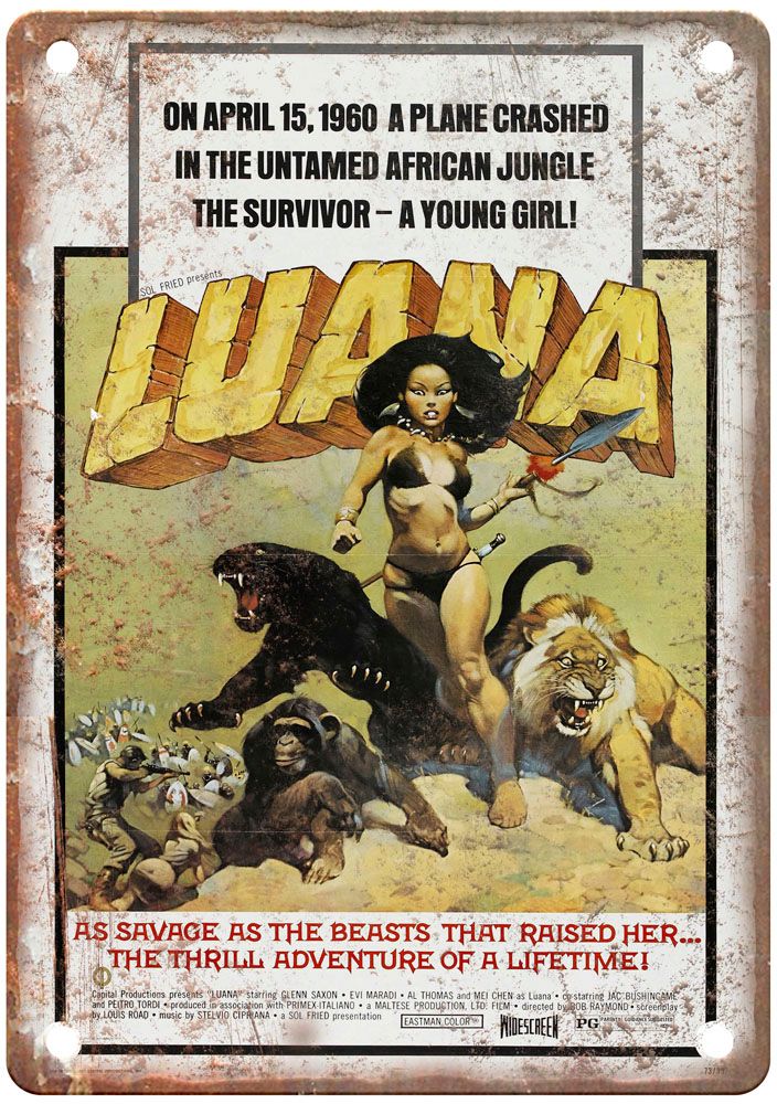 Luana Vintage Movie Poster Old Retro Look Metal Sign