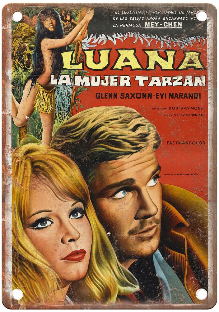 Luana Vintage Movie Poster Old Retro Look Metal Sign