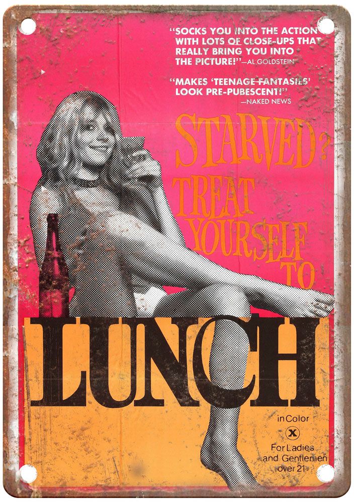 Lunch Vintage Movie Poster Old Retro Look Metal Sign