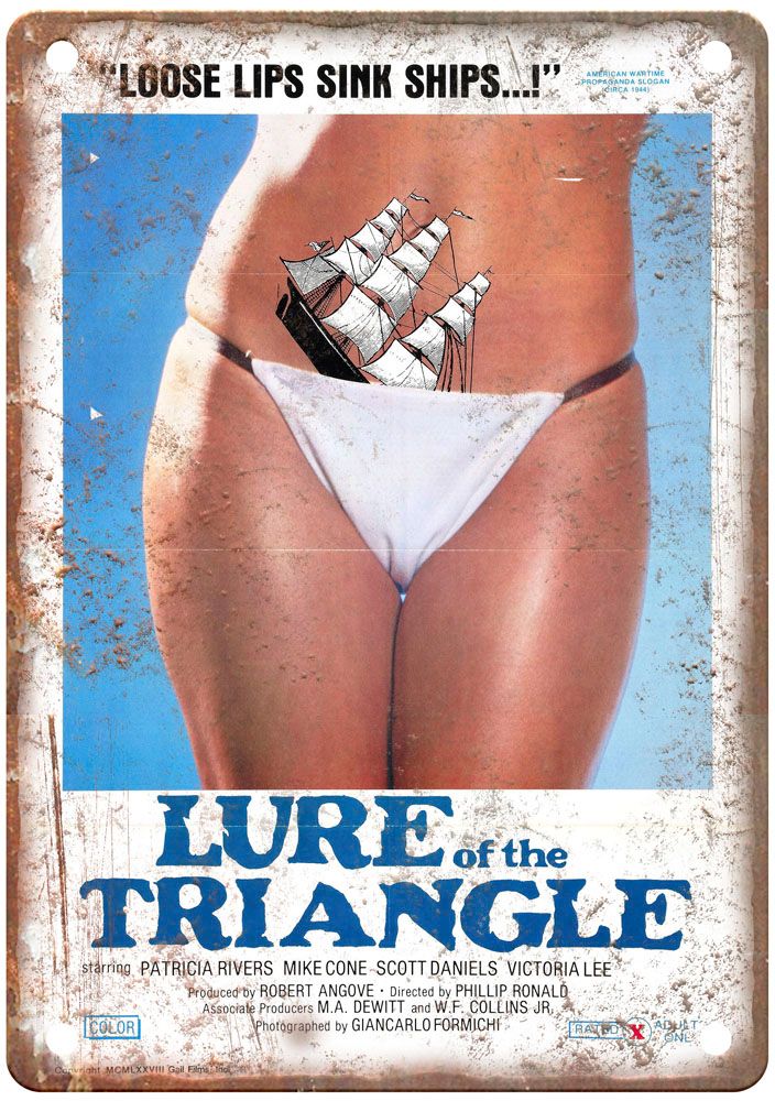 Lure Of Triangle Vintage Movie Poster Old Retro Look Metal Sign