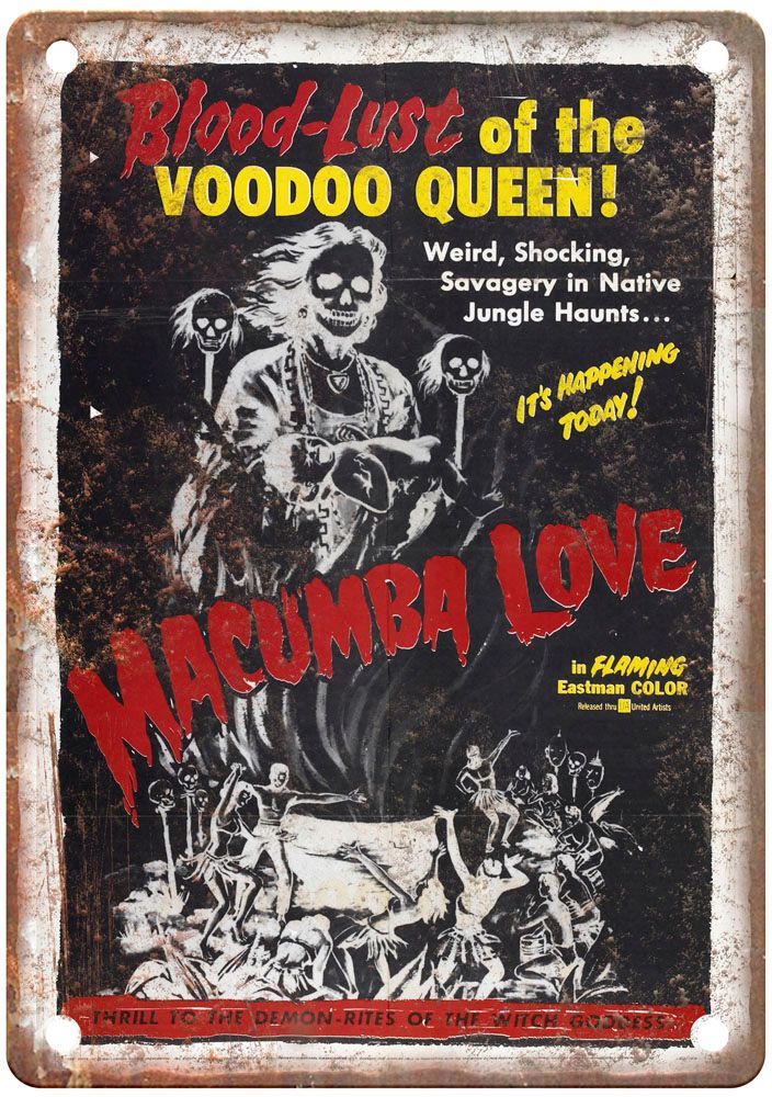 Macumba Love Vintage Movie Poster Old Retro Look Metal Sign