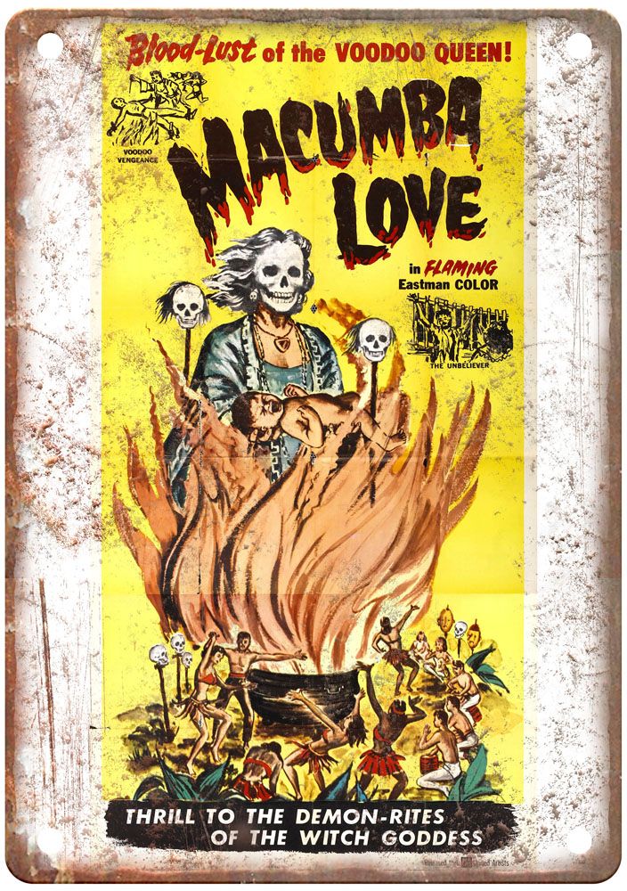 Macumba Love Vintage Movie Poster Old Retro Look Metal Sign