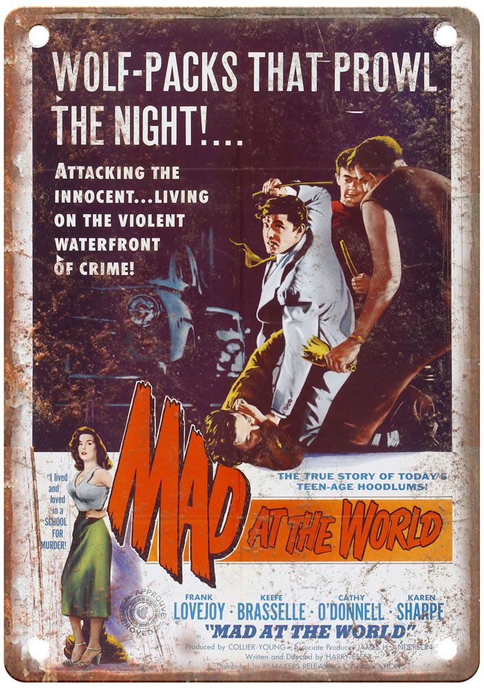 Mad At World Vintage Movie Poster Old Retro Look Metal Sign