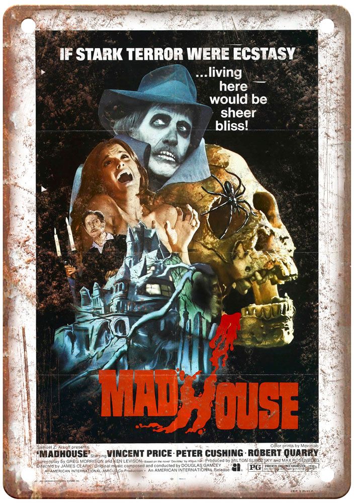 Madhouse 1982 Vintage Movie Poster Old Retro Look Metal Sign