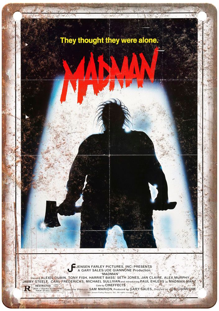 Madman Vintage Movie Poster Old Retro Look Metal Sign