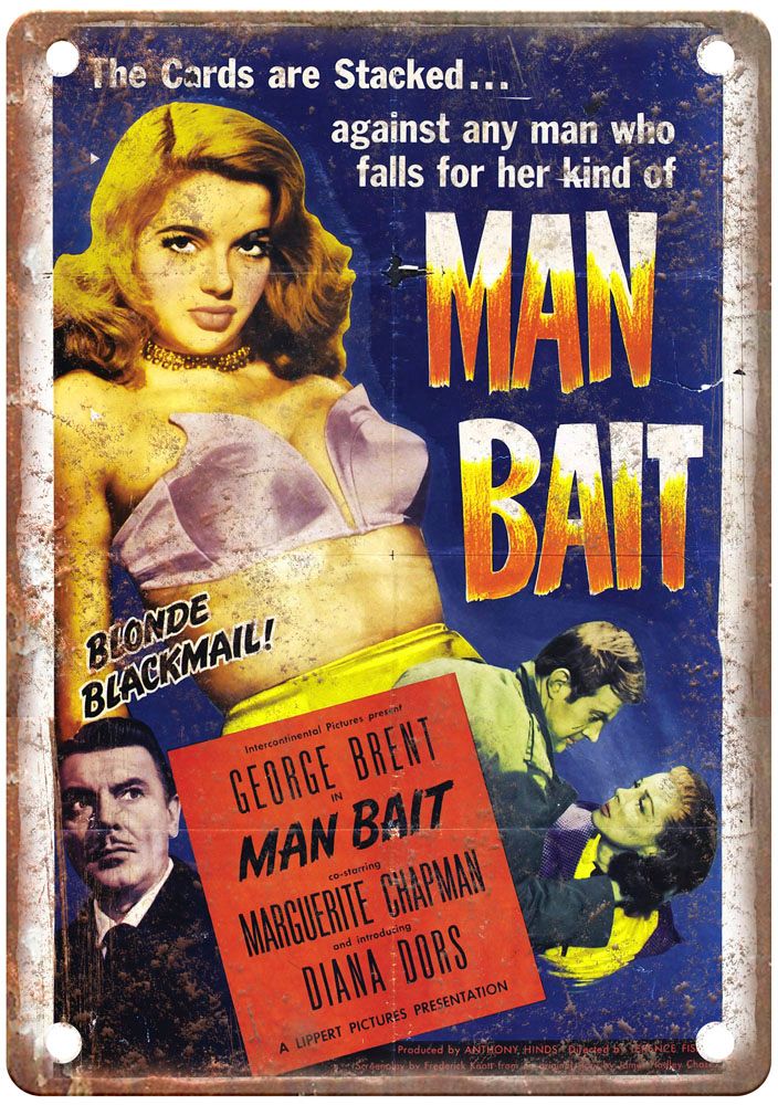 Man Bait Vintage Movie Poster Old Retro Look Metal Sign