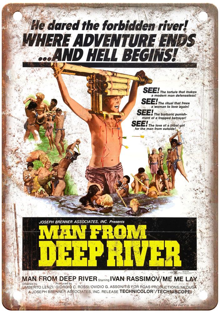 Man From Deep River Vintage Movie Poster Old Retro Look Metal Sign