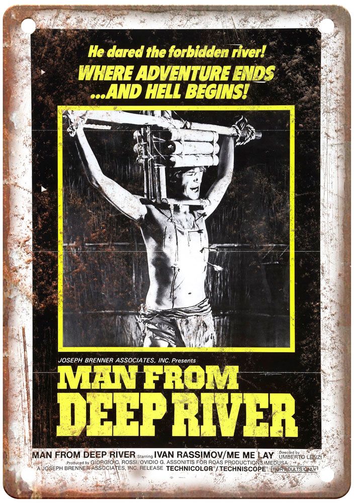 Man From Deep River Vintage Movie Poster Old Retro Look Metal Sign