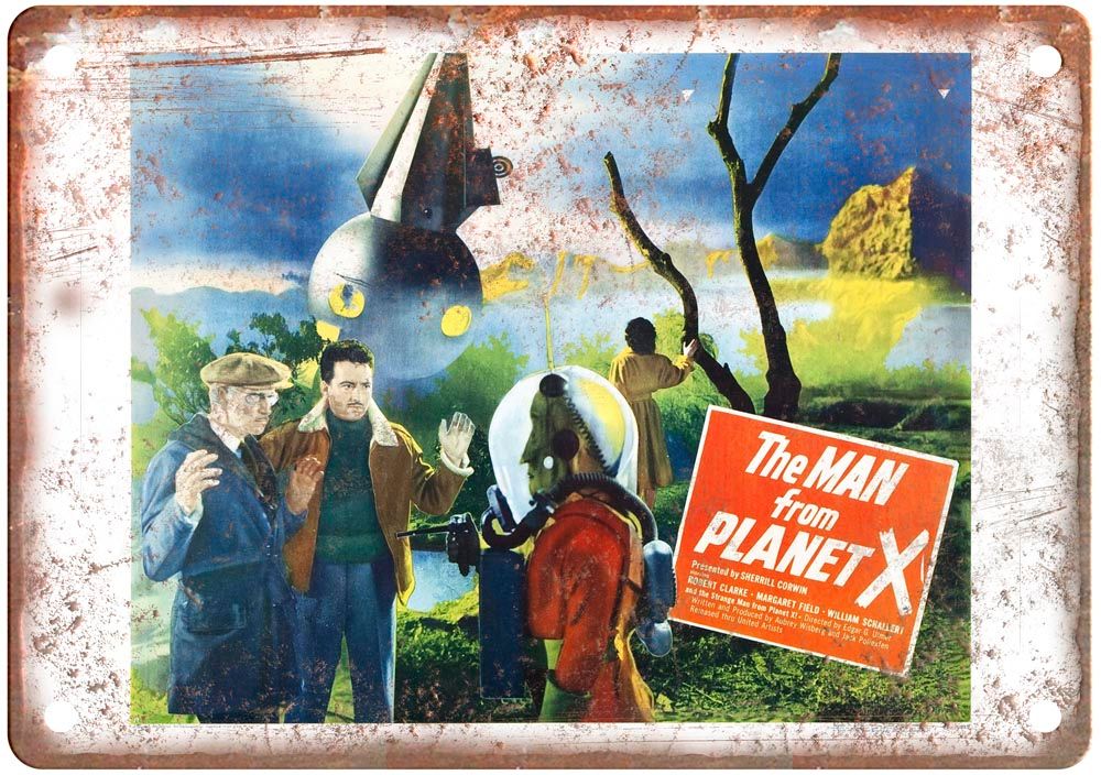 Man From Planet X Vintage Movie Poster Old Retro Look Metal Sign