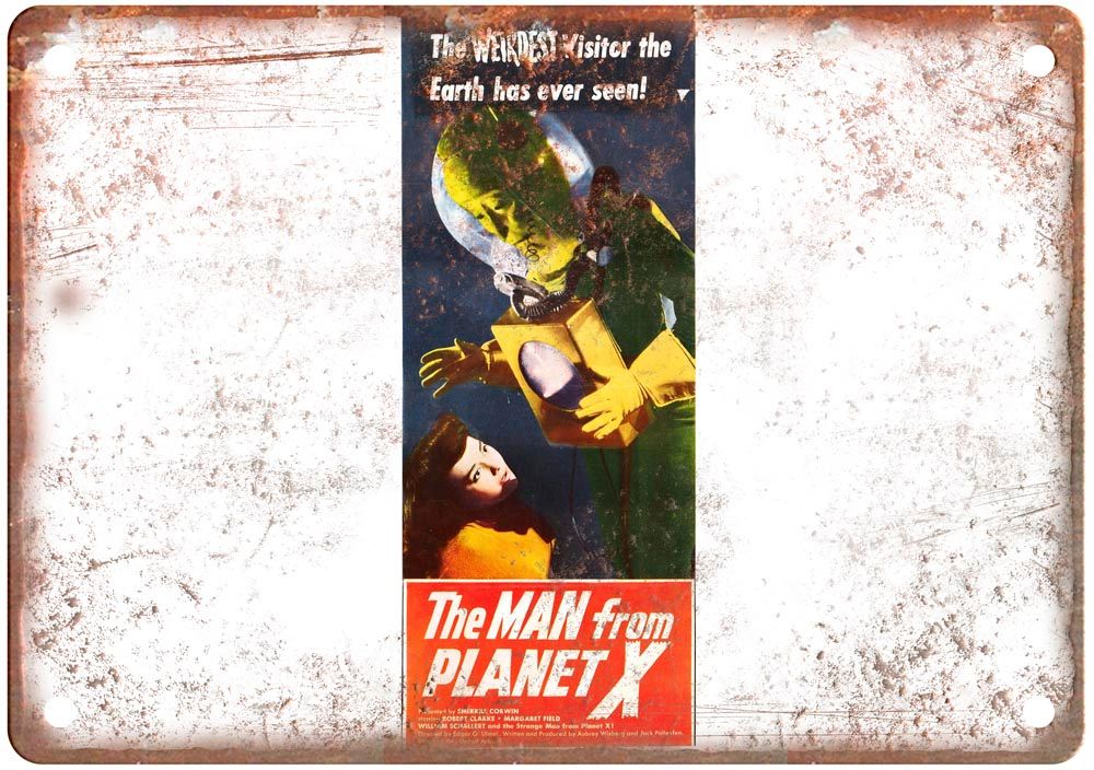 Man From Planet X Vintage Movie Poster Old Retro Look Metal Sign