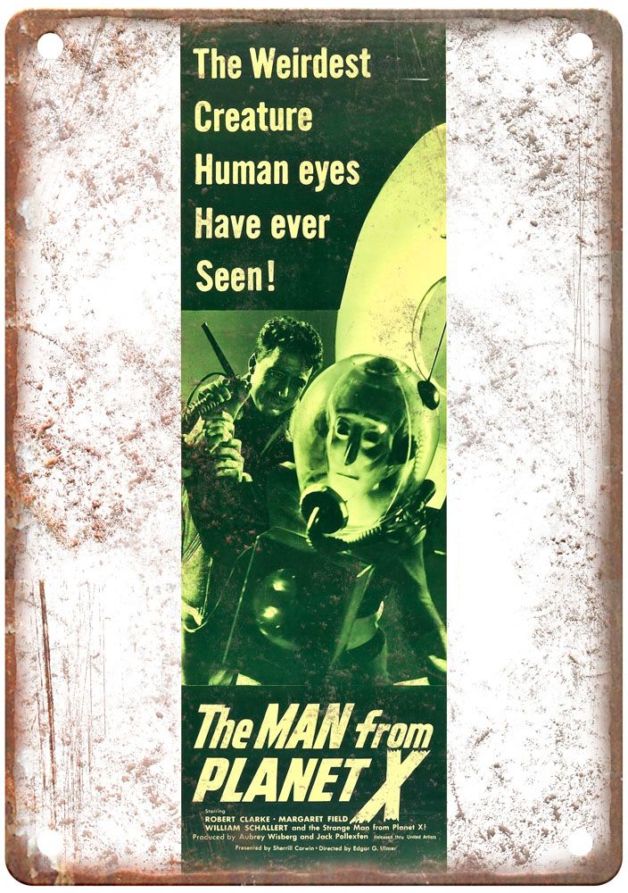 Man From Planet X Dp Vintage Movie Poster Old Retro Look Metal Sign