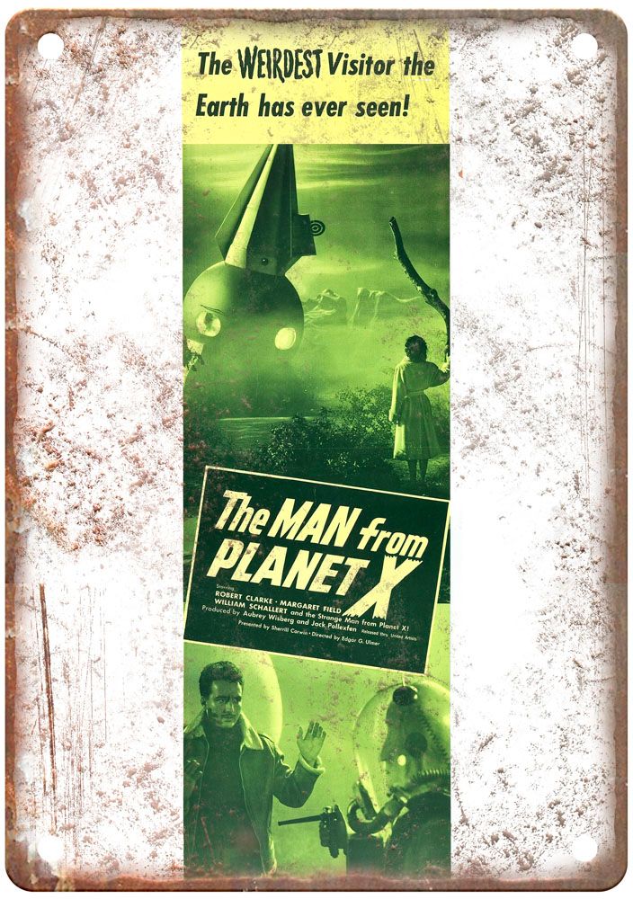 Man From Planet X Dp Vintage Movie Poster Old Retro Look Metal Sign