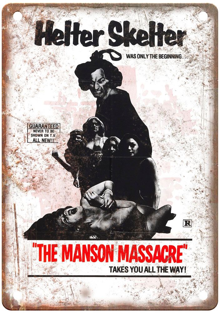 Manson Massacre Vintage Movie Poster Old Retro Look Metal Sign