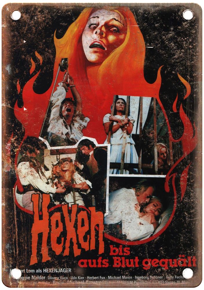 Mark Of Devil Vintage Movie Poster Old Retro Look Metal Sign