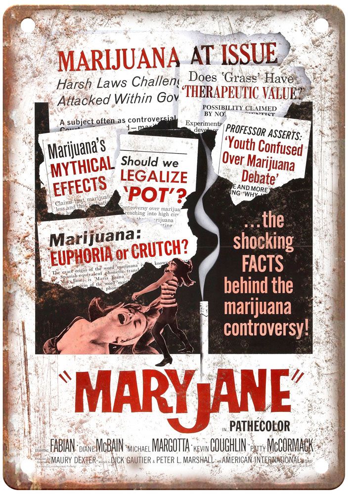 Maryjane Vintage Movie Poster Old Retro Look Metal Sign