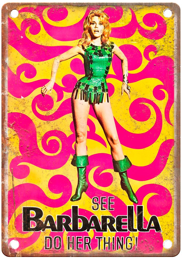 Barbarella Vintage Movie Poster Old Retro Look Metal Sign