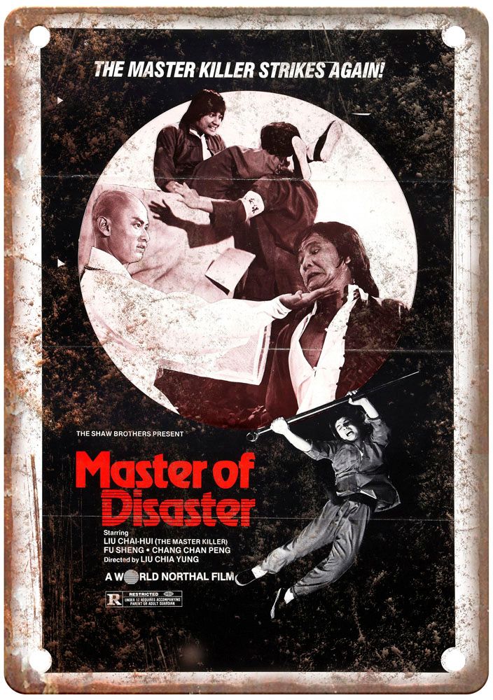 Master Of Disaster 1981 Vintage Movie Poster Old Retro Look Metal Sign