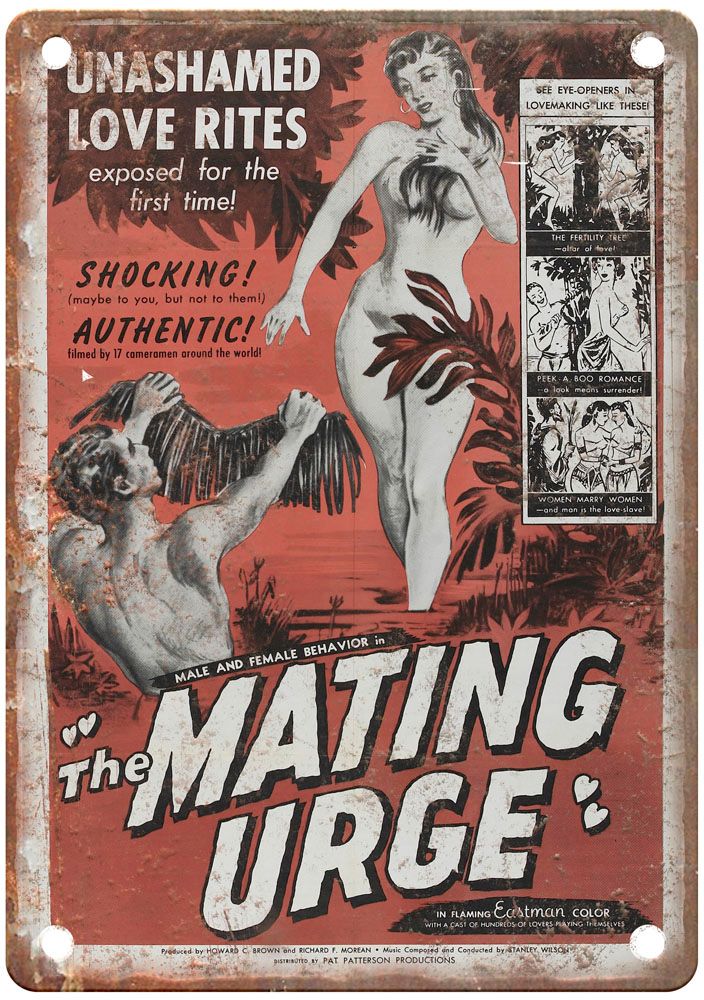 Mating Urge Vintage Movie Poster Old Retro Look Metal Sign