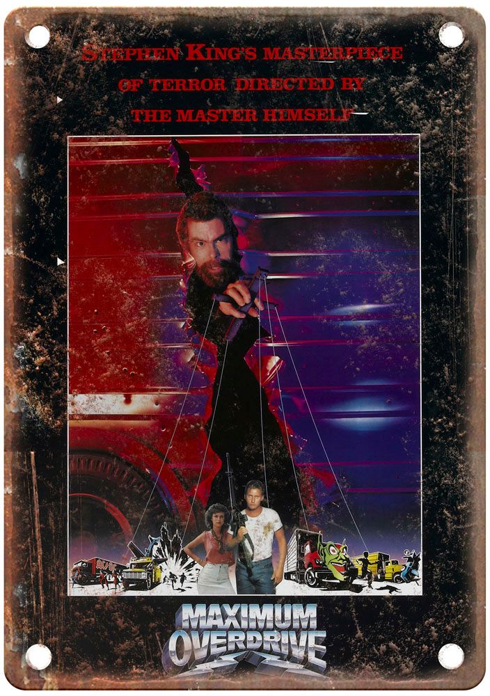 Maximum Overdrive Vintage Movie Poster Old Retro Look Metal Sign