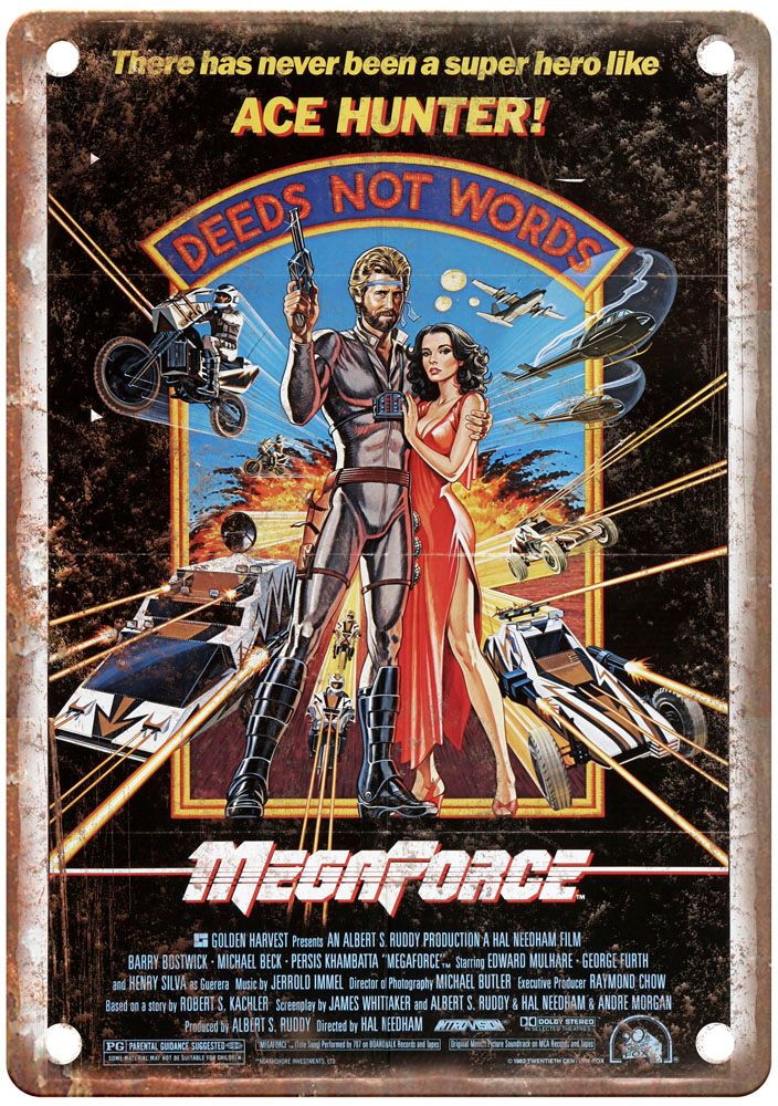 Megaforce Vintage Movie Poster Old Retro Look Metal Sign