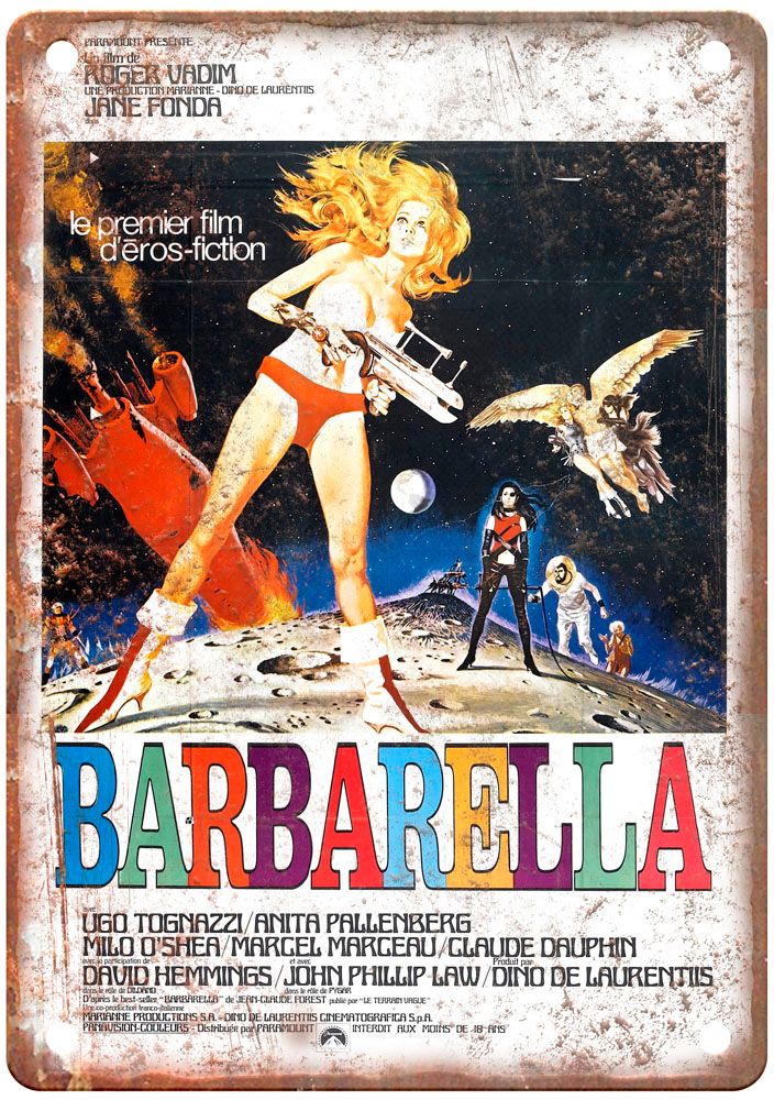 Barbarella Vintage Movie Poster Old Retro Look Metal Sign