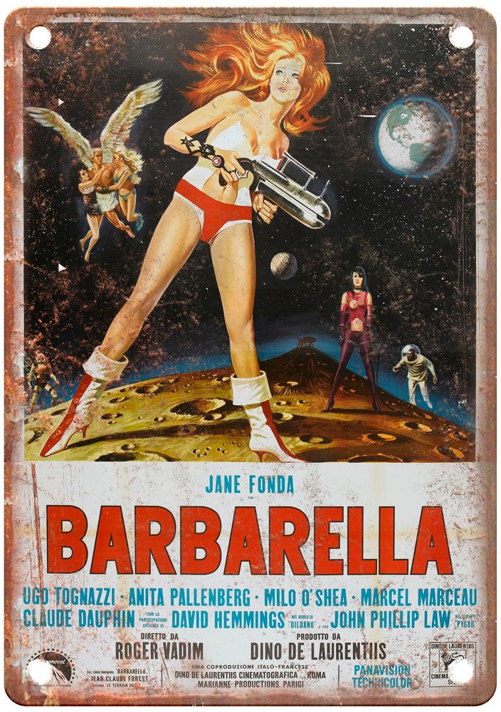 Barbarella Vintage Movie Poster Old Retro Look Metal Sign