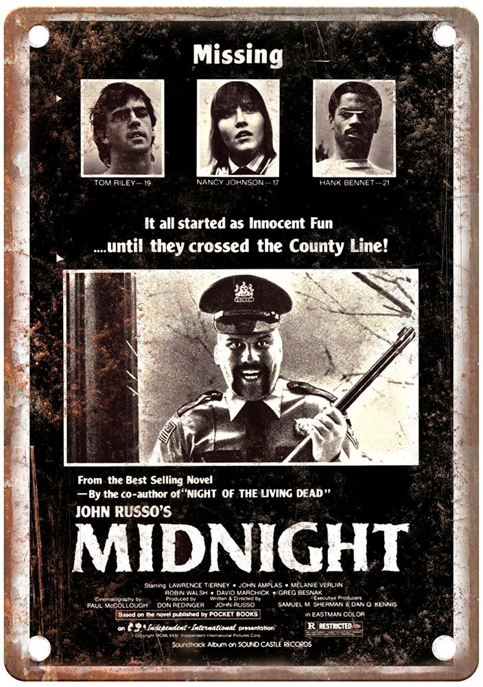 Midnight 1982 Vintage Movie Poster Old Retro Look Metal Sign