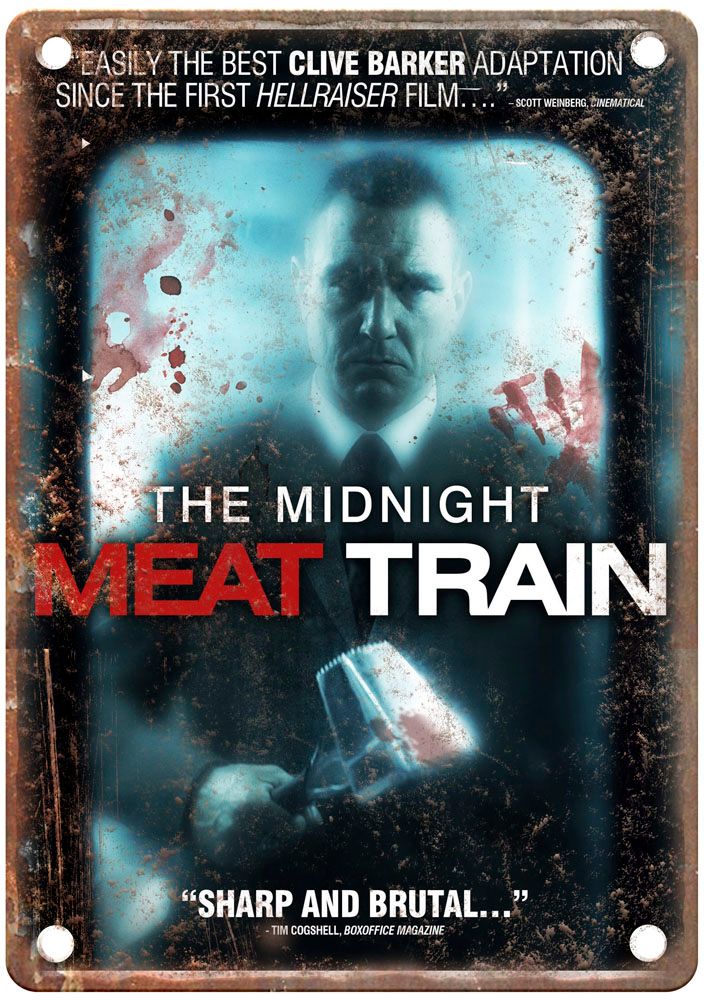 Midnight Meat Train Vintage Movie Poster Old Retro Look Metal Sign