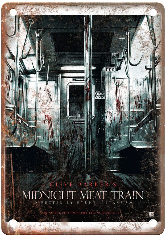 Midnight Meat Train Vintage Movie Poster Old Retro Look Metal Sign